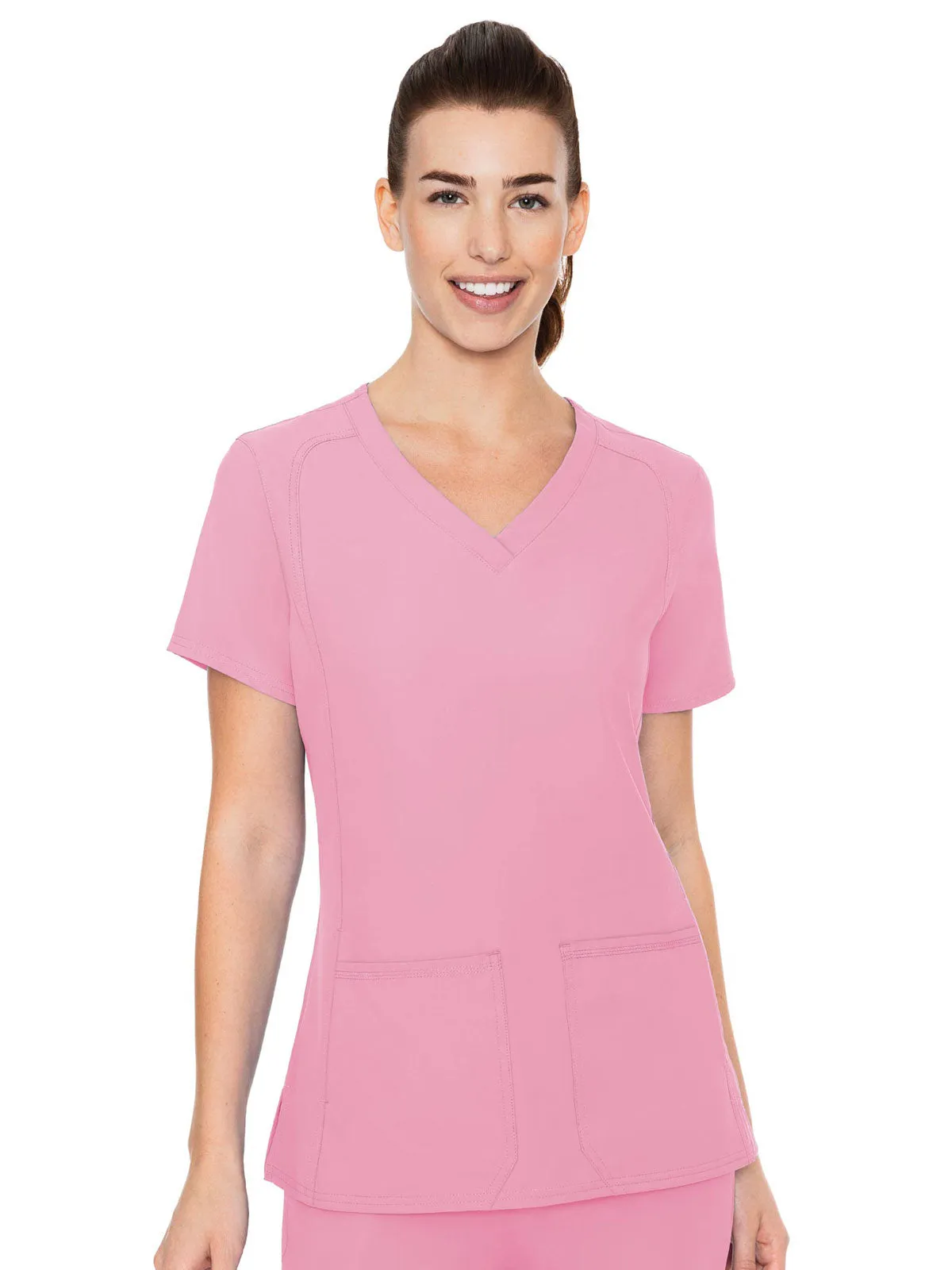 Insight - Women's Doubled Pocket Solid Scrub Top