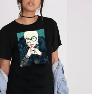 Iris Apfel T-Shirt  | Lisa Jaye Art Designs