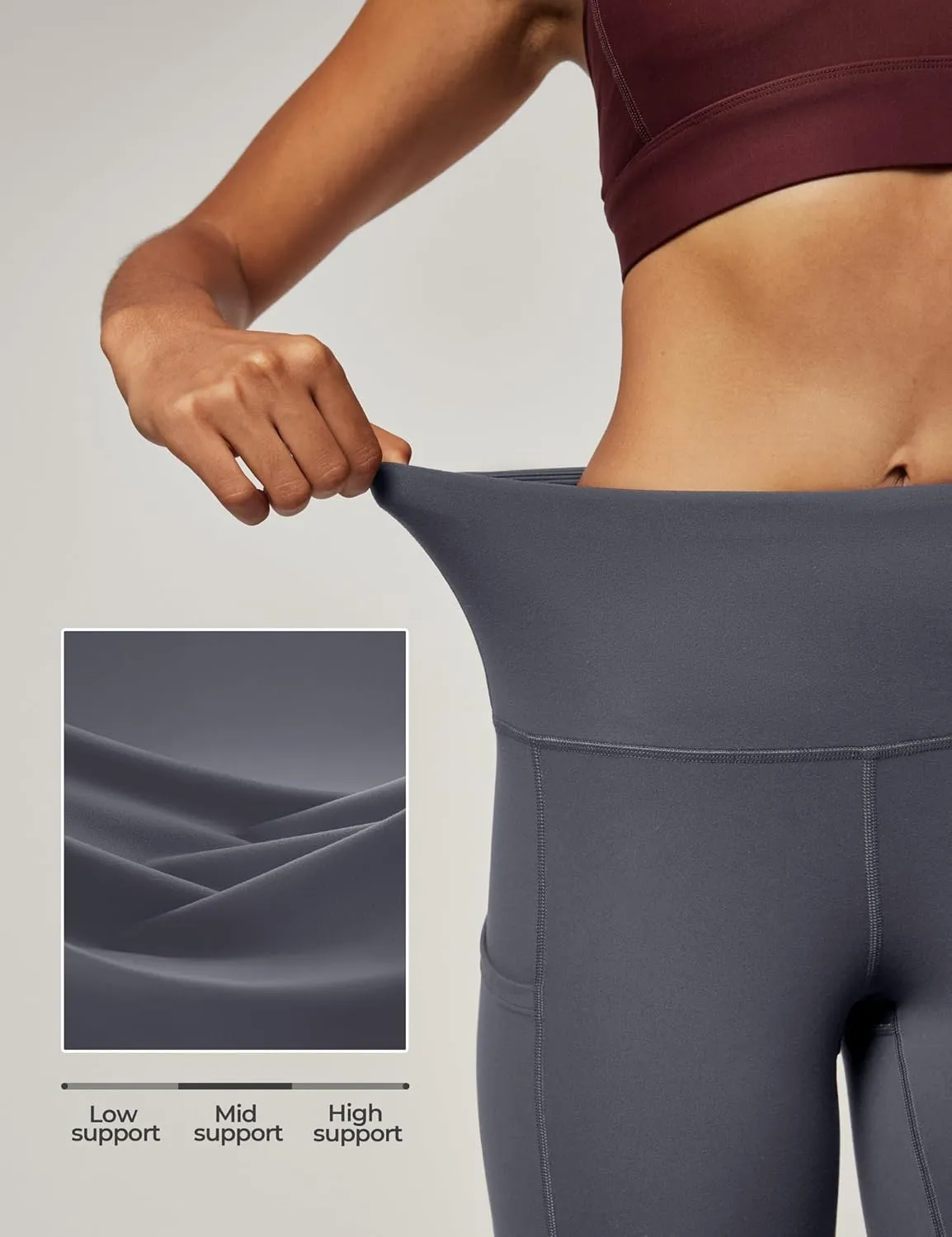 IUGA High Waist Yoga Pants with Pockets, Leggings for Women Tummy Control, Workout Leggings for Women 4 Way Stretch