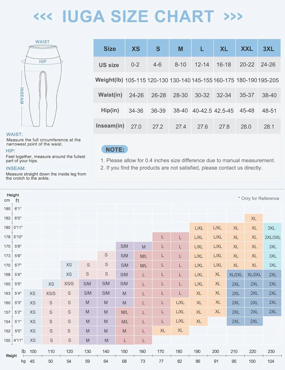 IUGA High Waist Yoga Pants with Pockets, Leggings for Women Tummy Control, Workout Leggings for Women 4 Way Stretch