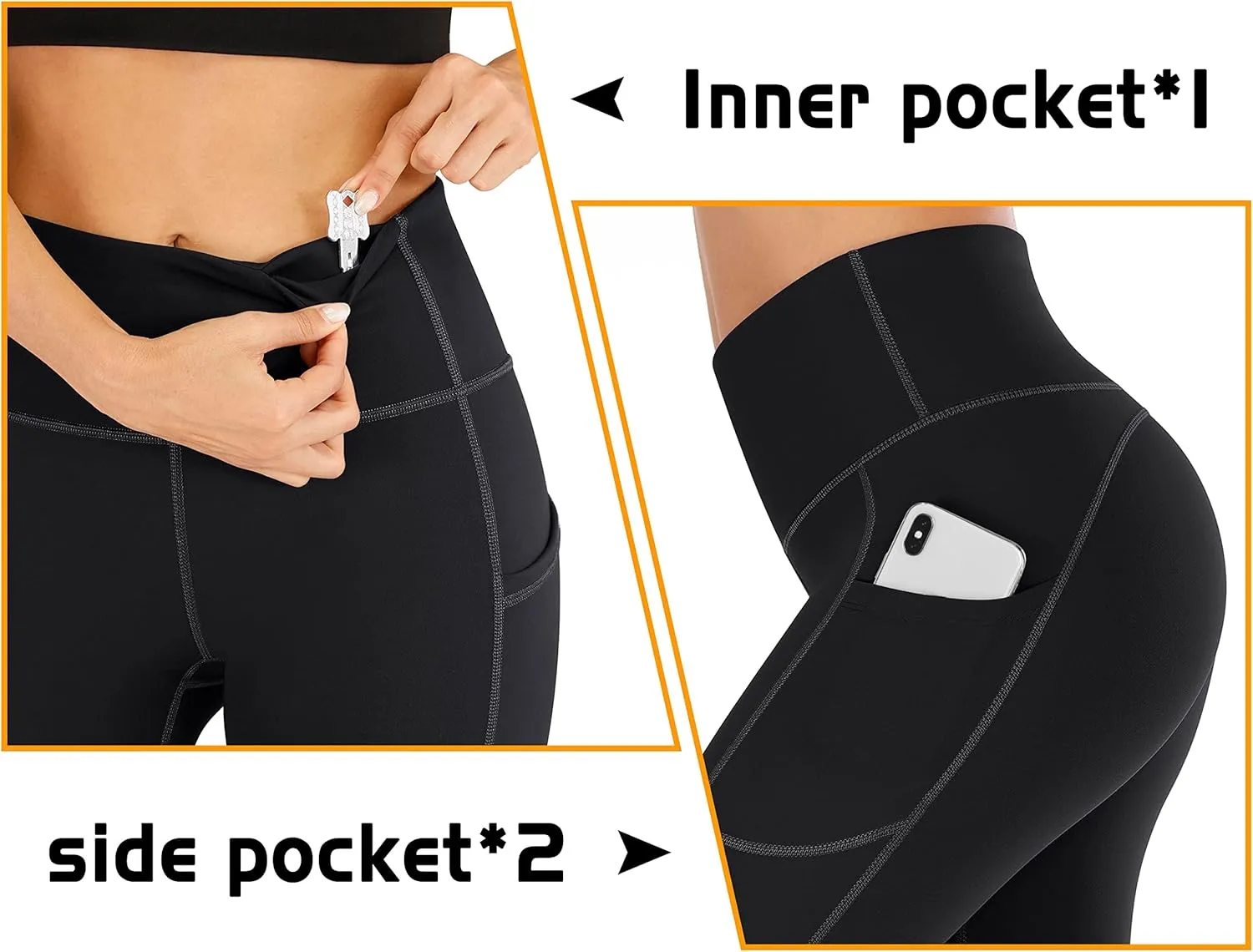 IUGA High Waisted Yoga Pants for Women with Pockets Capri Leggings for Women Workout Leggings for Women Yoga Capris