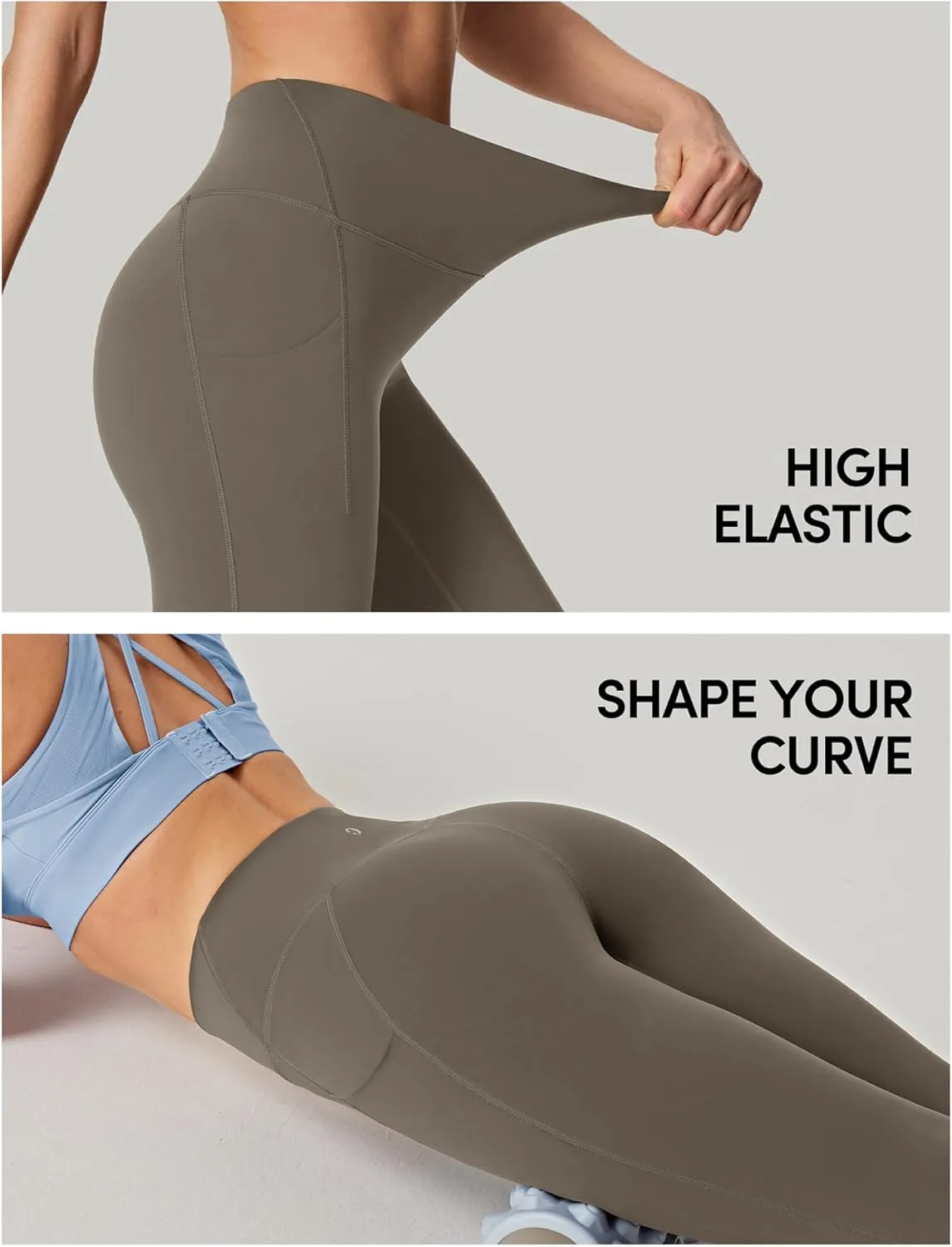IUGA No Front Seam Leggings with Pockets for Women Buttery Soft Tummy Control Workout Leggings High Waisted Yoga Pants