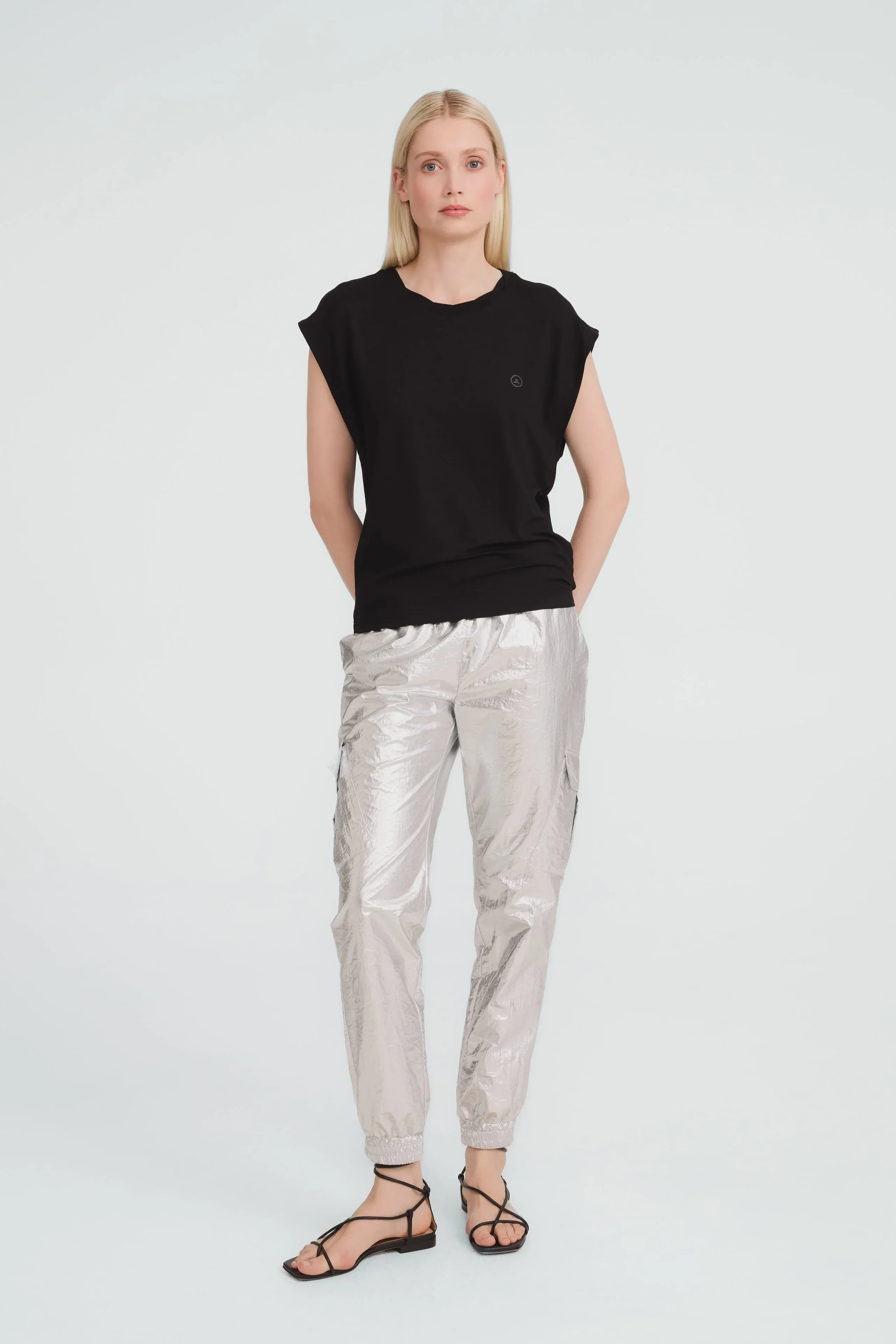 Jane Lushka Maria strech viscose logo top