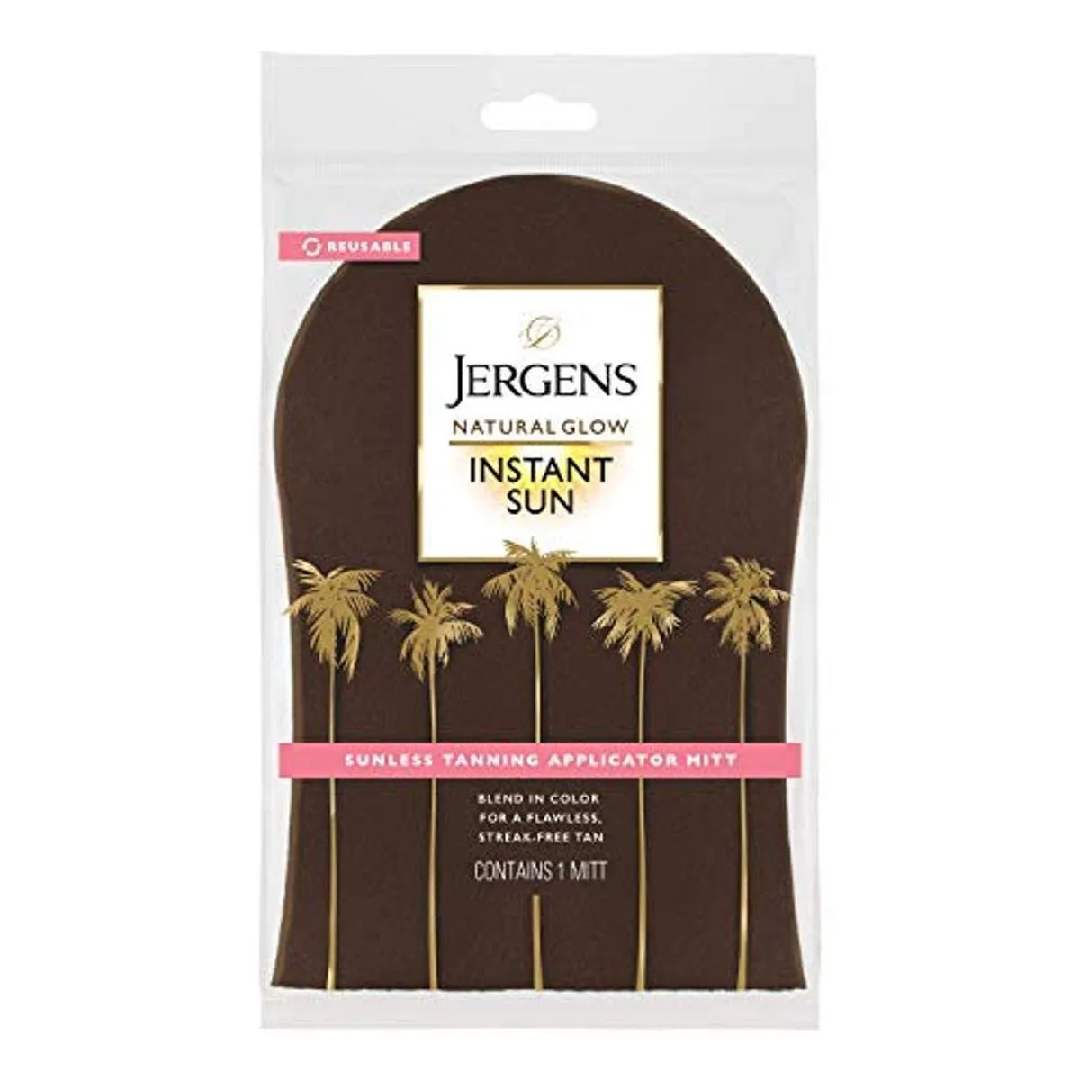 Jergens Natural Glow Body Applicator Mitt, Flawless, Streak-free Tanning Blender Glove, Reusable Tanning Mitt Protects Hands