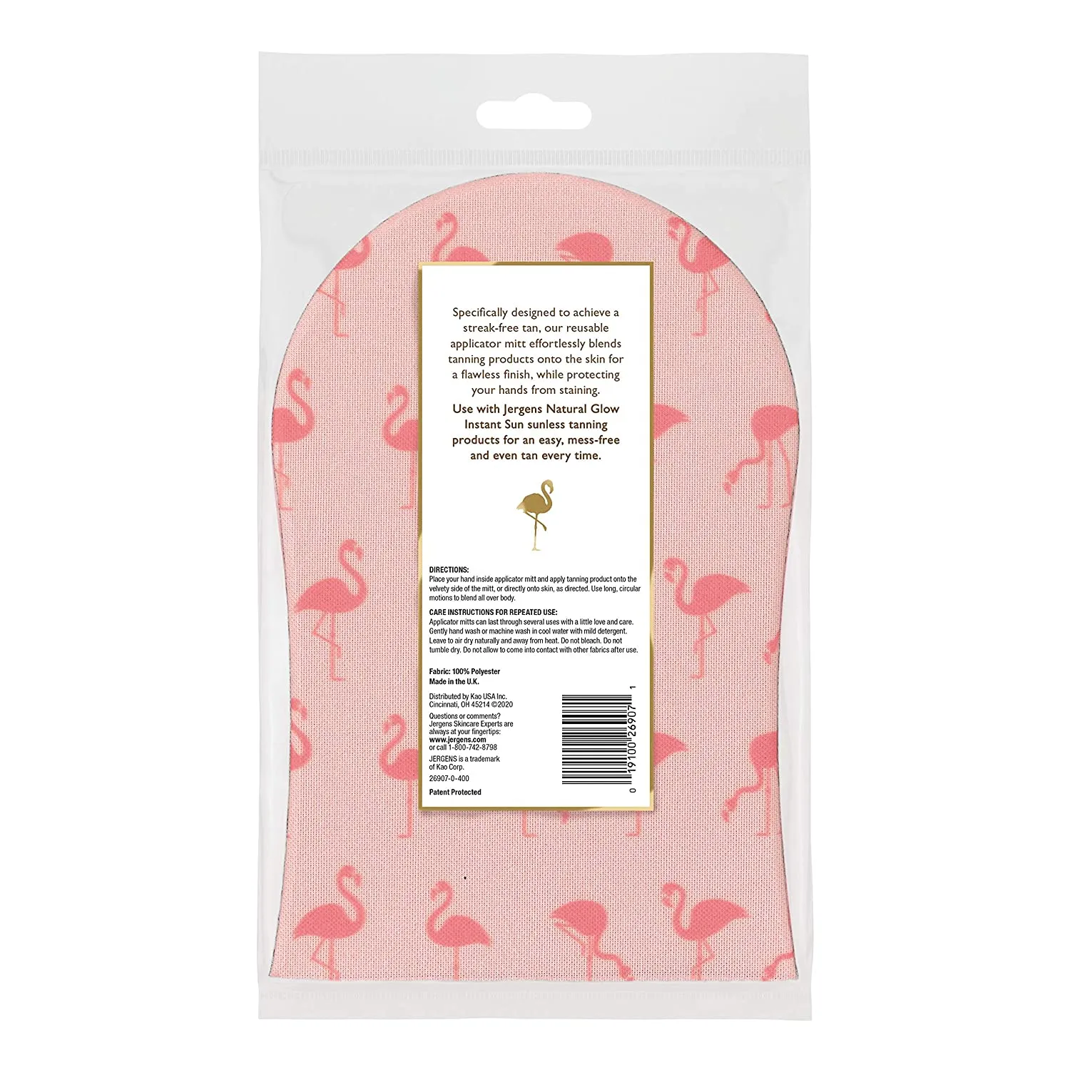 Jergens Natural Glow Body Applicator Mitt, Flawless, Streak-free Tanning Blender Glove, Reusable Tanning Mitt Protects Hands