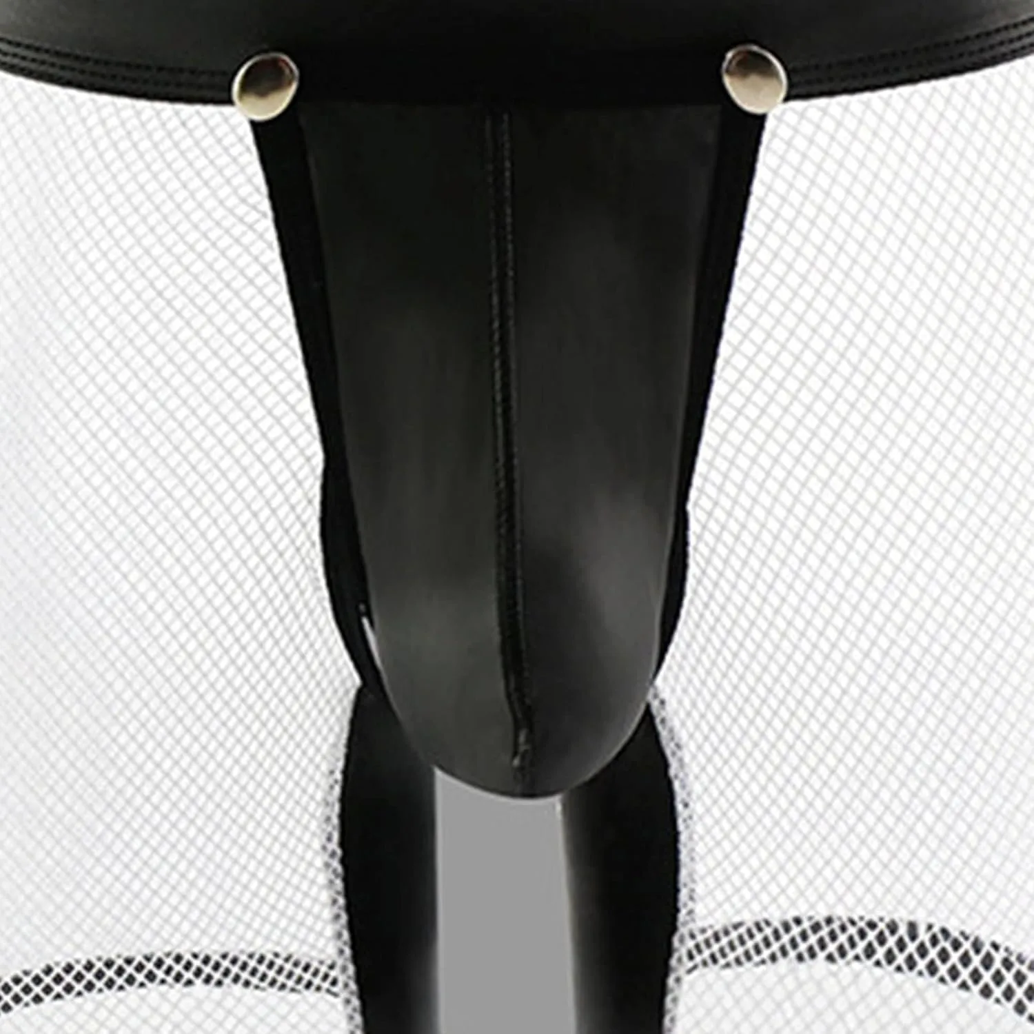 JEsilunmaMY Men's Mesh Leather Pouch Underwear Sexy Low Waist Hollow Boxer Briefs See Through Breathable Shorts Trunks