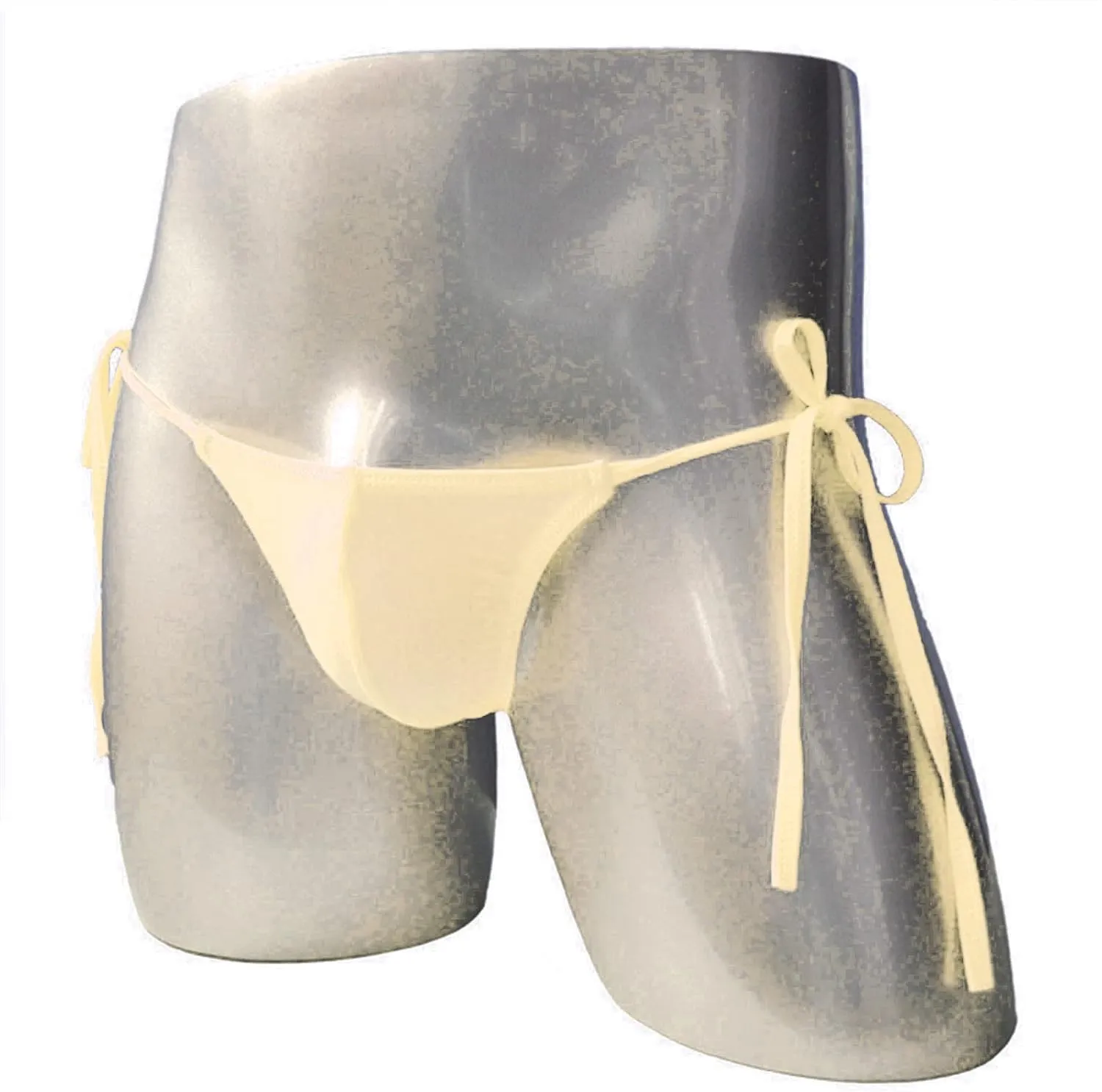 JEsilunmaMY Mens Side Tie Bikini Briefs Low Rise Ice Silk Bulge Sissy G-String Thongs Strappy Breathable Underwear Panties