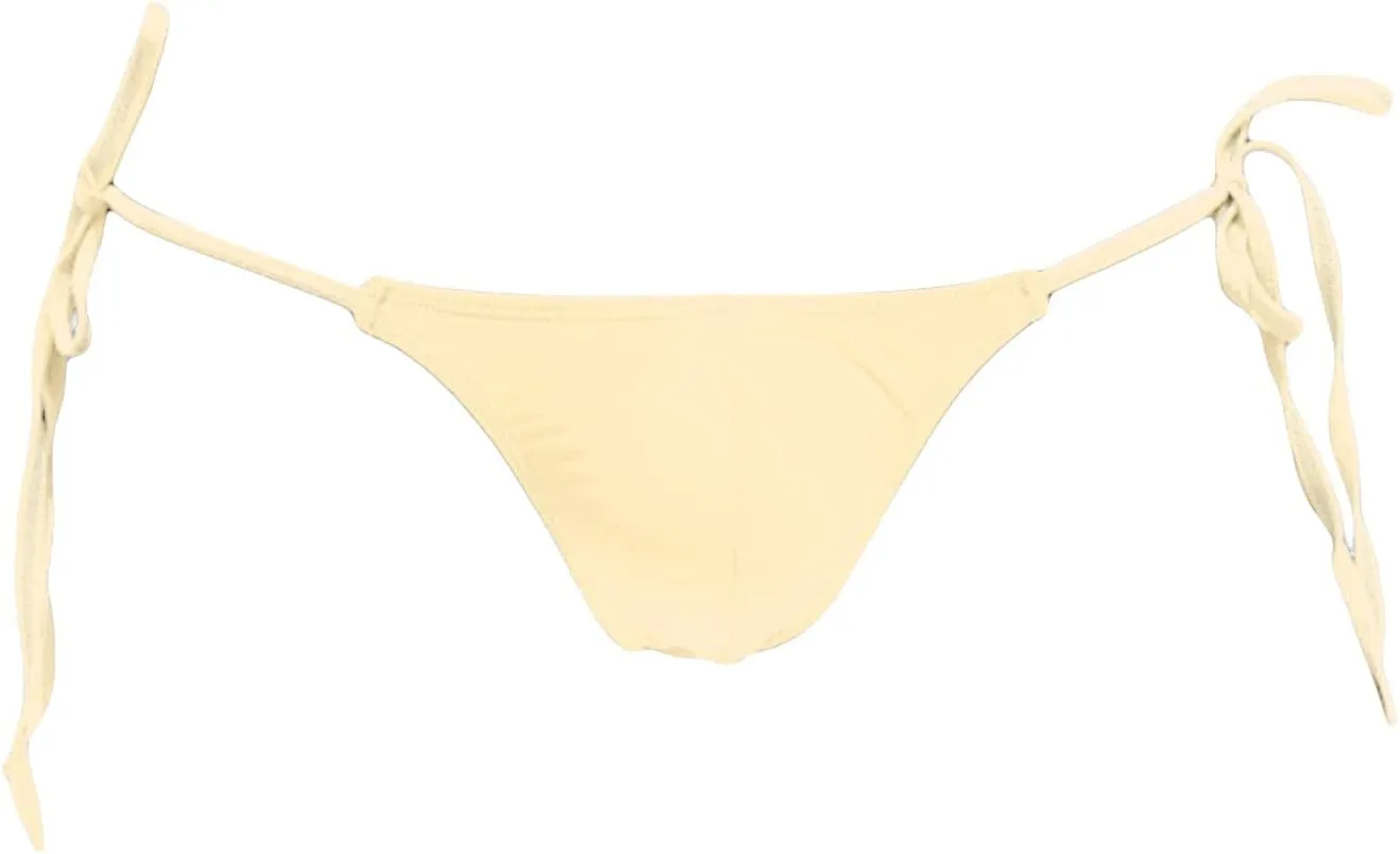 JEsilunmaMY Mens Side Tie Bikini Briefs Low Rise Ice Silk Bulge Sissy G-String Thongs Strappy Breathable Underwear Panties