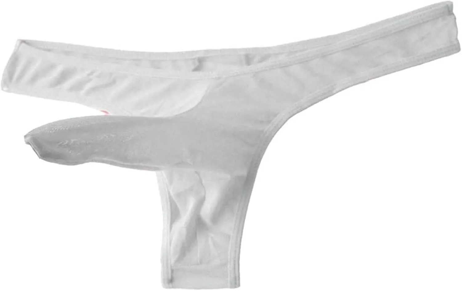 JEsilunmaMY Sexy Mesh Briefs for Men Low Rise G String Elephant Nose Underwear See Through T Back Bulge Pouch Bikini Thongs