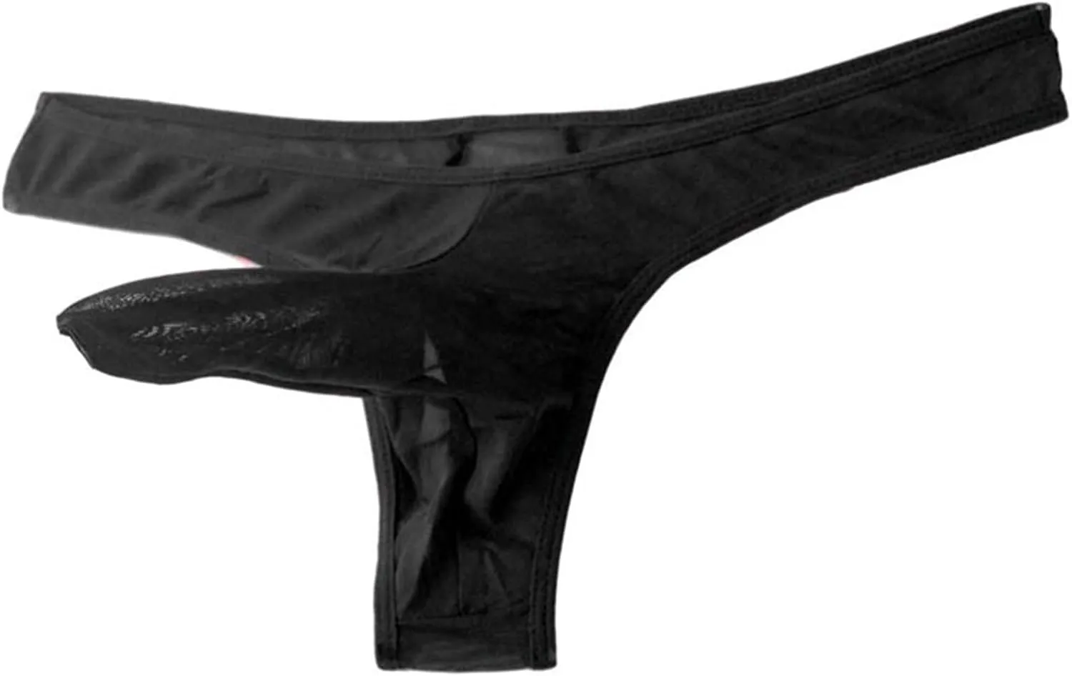 JEsilunmaMY Sexy Mesh Briefs for Men Low Rise G String Elephant Nose Underwear See Through T Back Bulge Pouch Bikini Thongs
