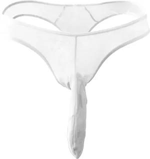 JEsilunmaMY Sexy Mesh Briefs for Men Low Rise G String Elephant Nose Underwear See Through T Back Bulge Pouch Bikini Thongs