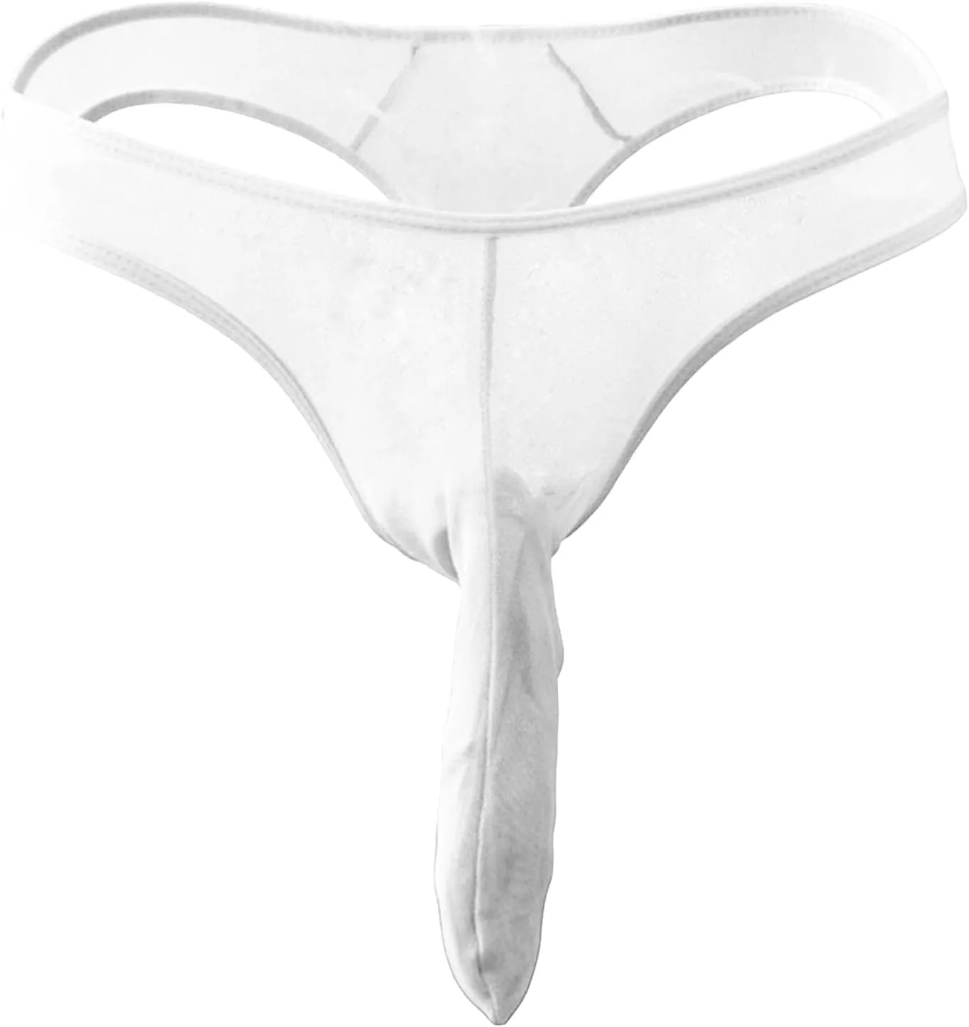 JEsilunmaMY Sexy Mesh Briefs for Men Low Rise G String Elephant Nose Underwear See Through T Back Bulge Pouch Bikini Thongs