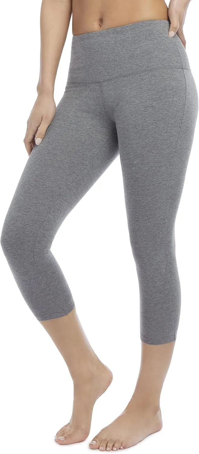 Jockey Women's Cotton Stretch Basic Capri Leggings