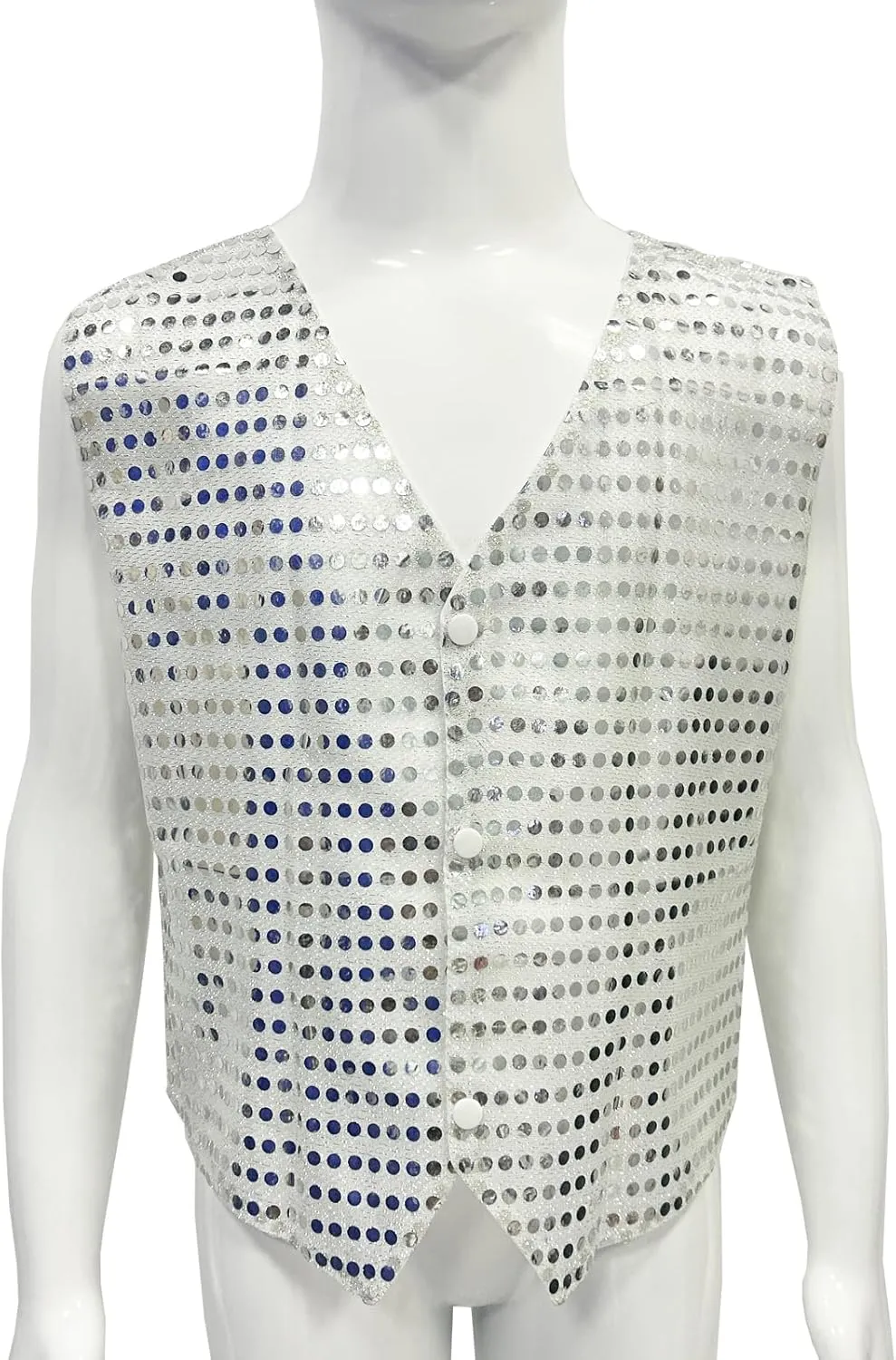 Kids Boys Girls Sequined Dance Hip Hop Performance Party Costume Vests Jacket Waistcoat