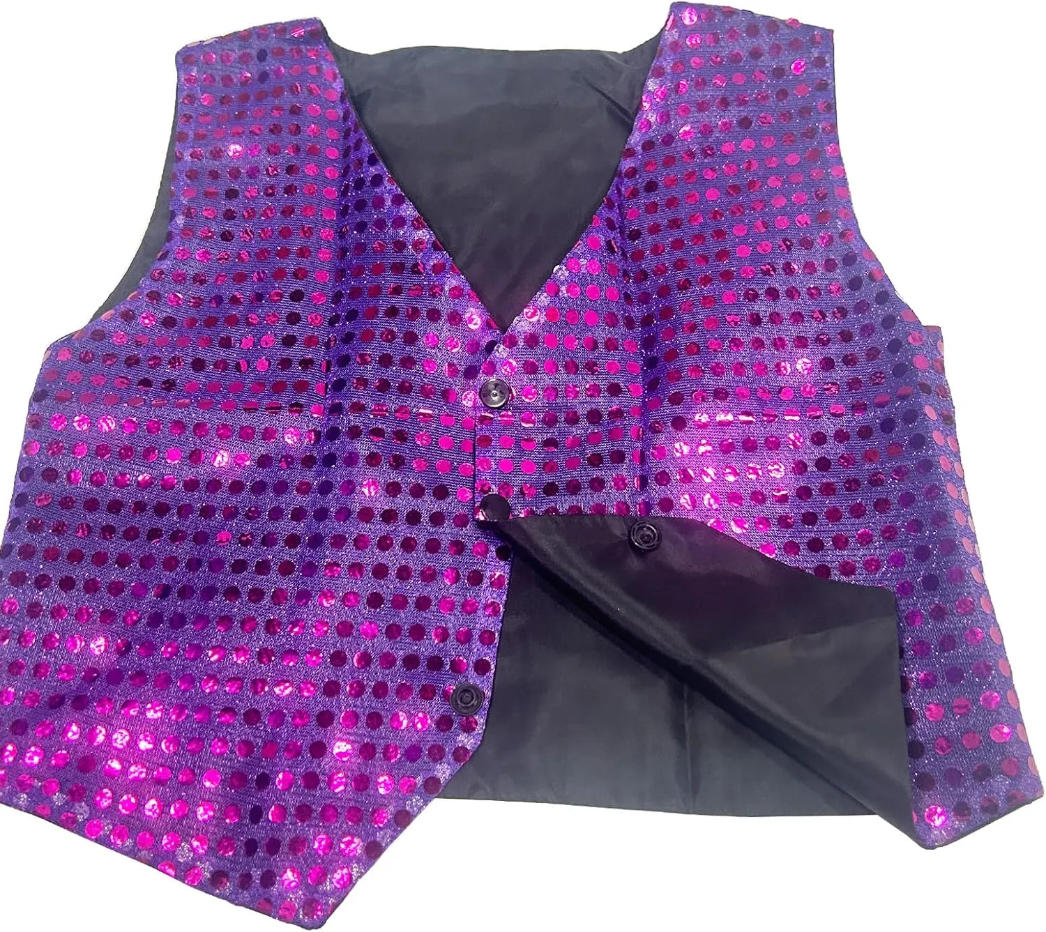 Kids Boys Girls Sequined Dance Hip Hop Performance Party Costume Vests Jacket Waistcoat