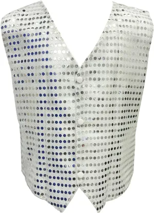 Kids Boys Girls Sequined Dance Hip Hop Performance Party Costume Vests Jacket Waistcoat