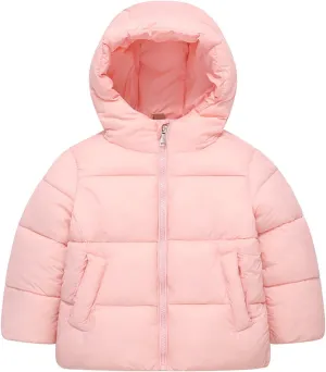 Kids Girls Hooded Coats Girl Down Cotton Padded Jackets Autumn And Winter New Children's Cotton Padded Outwear Boys
