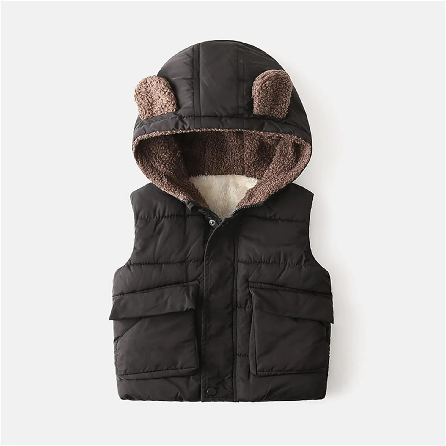 Kids Padded Coat Kids Toddler Baby Girls Boys Autumn Winter Warm Thick Ear Cotton Hooded Long Sleeve Youth Winter Coat
