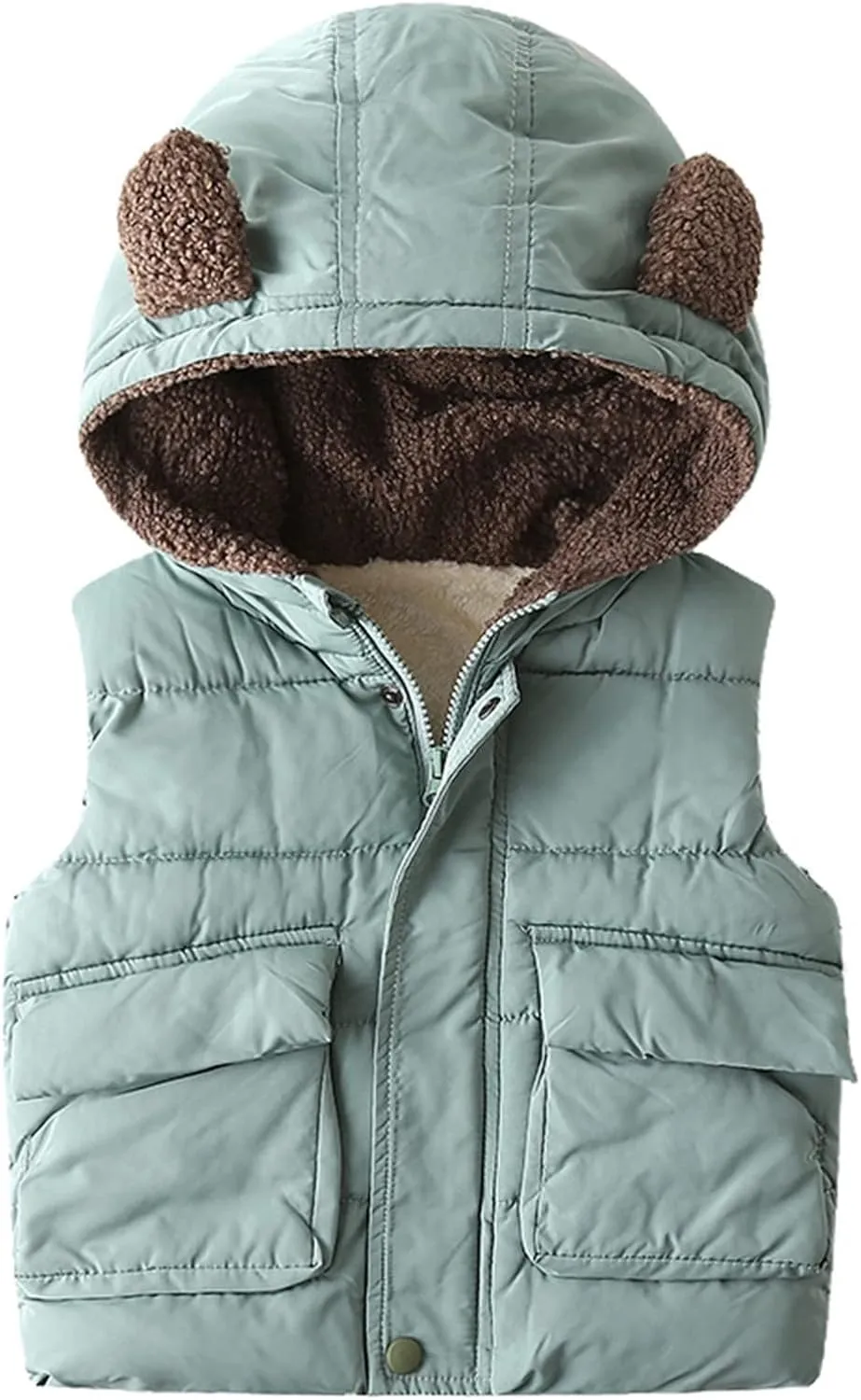 Kids Padded Coat Kids Toddler Baby Girls Boys Autumn Winter Warm Thick Ear Cotton Hooded Long Sleeve Youth Winter Coat