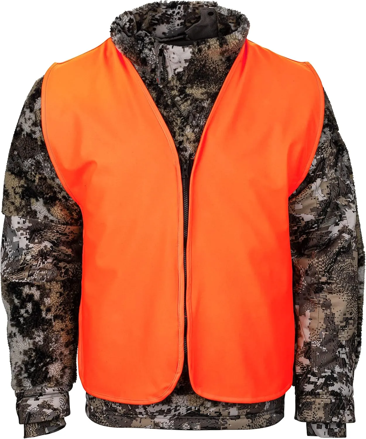 Klarny Orange Safety Vest, High-Visibility, Waterproof Deer and Bow Hunting Gear, Quiet Hunter Vests and Hunting Accessories