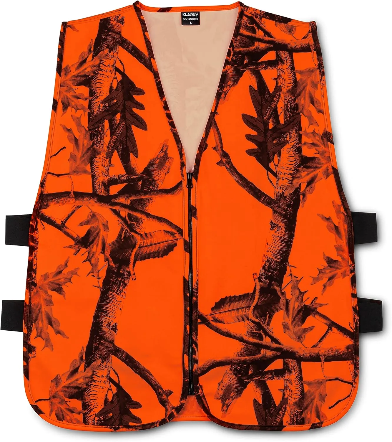 Klarny Orange Safety Vest, High-Visibility, Waterproof Deer and Bow Hunting Gear, Quiet Hunter Vests and Hunting Accessories