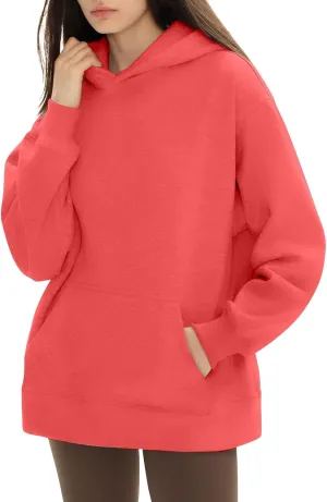 KUIOLYPOER Hoodies for Womens Sweatshirt Fall Fashion 2024 Long Sleeve Solid Color Top Sweatshirts with Pocket