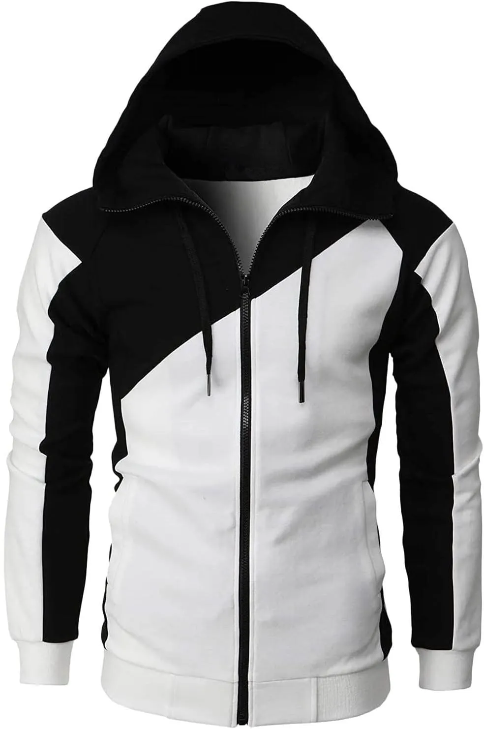 LCMTWX Hoodies for Men Hoodie Splicing Large Size Sweater Jacket Sports Hooded Jacket Hoodies For Men Pullover Pullover