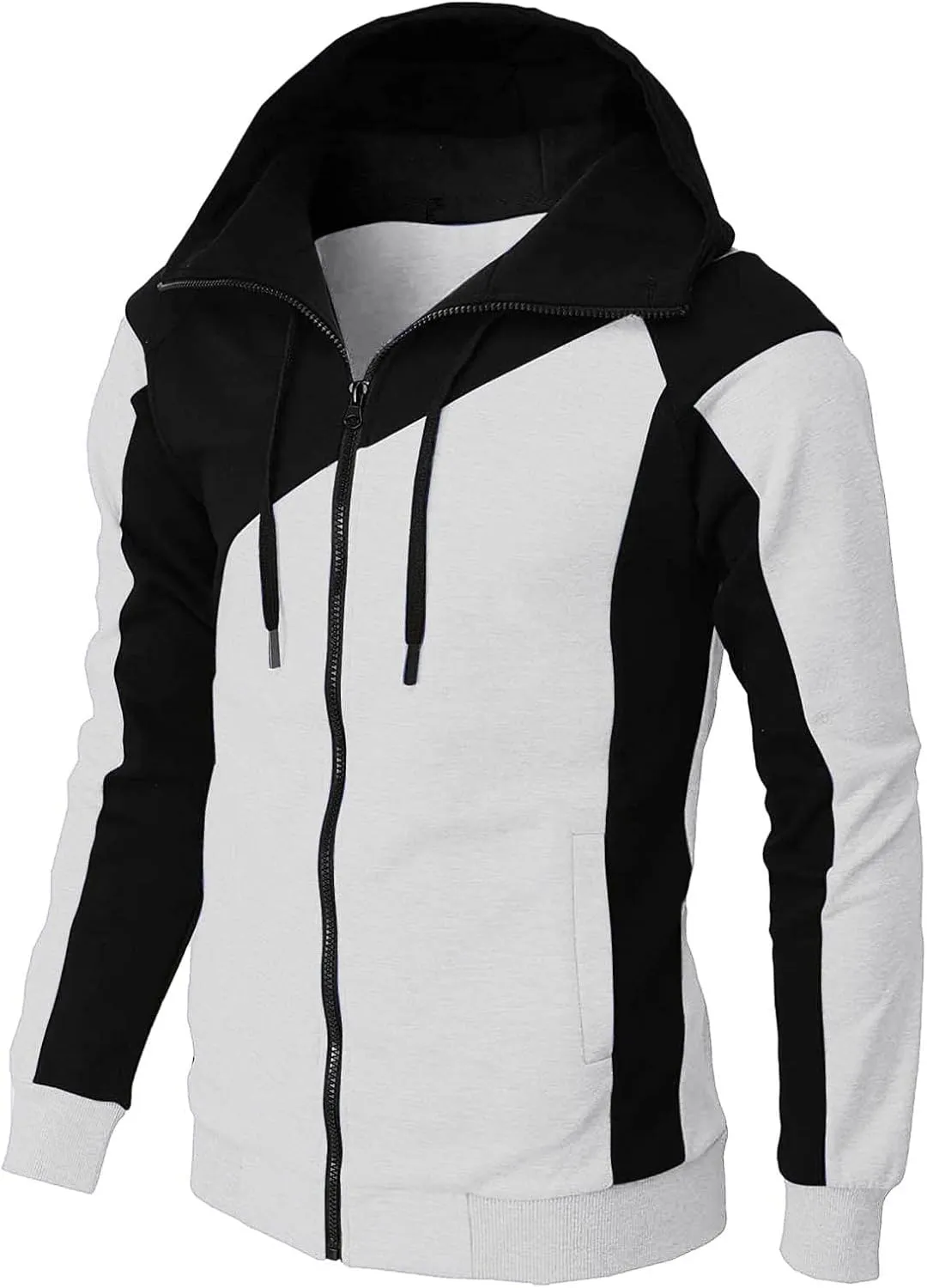 LCMTWX Hoodies for Men Hoodie Splicing Large Size Sweater Jacket Sports Hooded Jacket Hoodies For Men Pullover Pullover