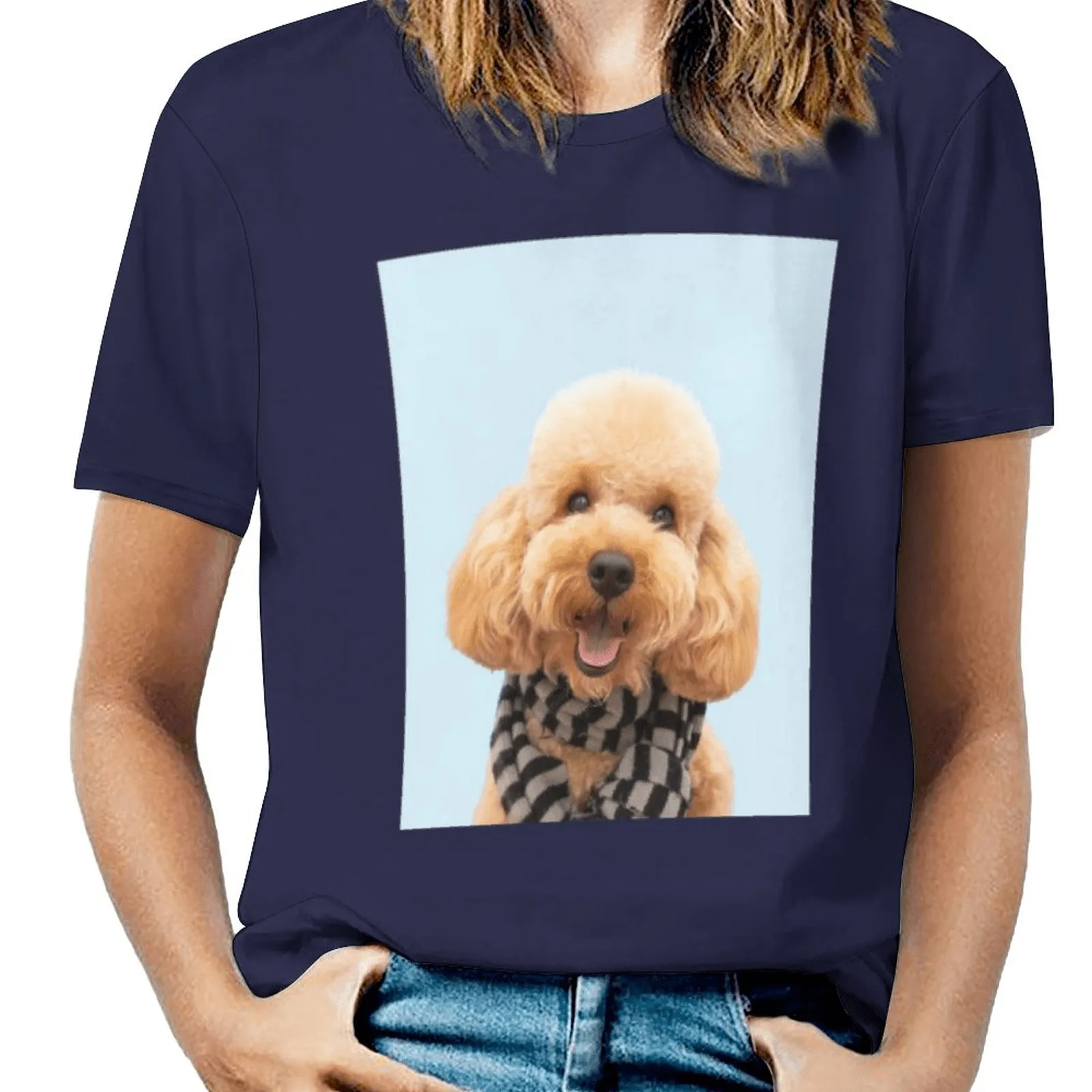 [Limited Time Offer] Custom Photo Classic Women's T-shirt with Personalized Pictures Women's All Over Print T-shirt (S-6XL)(10 Colors)