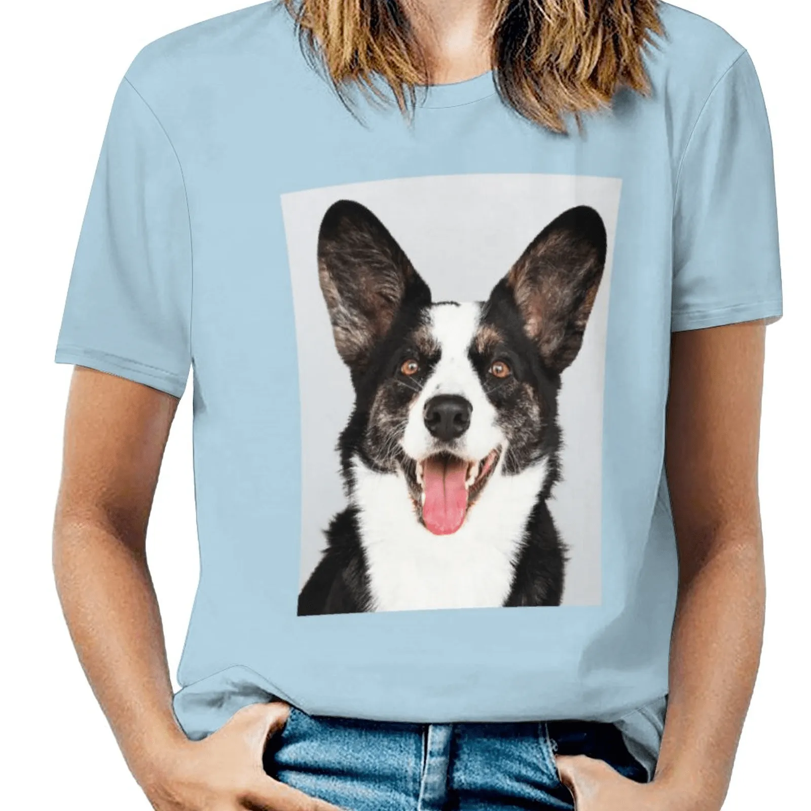 [Limited Time Offer] Custom Photo Classic Women's T-shirt with Personalized Pictures Women's All Over Print T-shirt (S-6XL)(10 Colors)