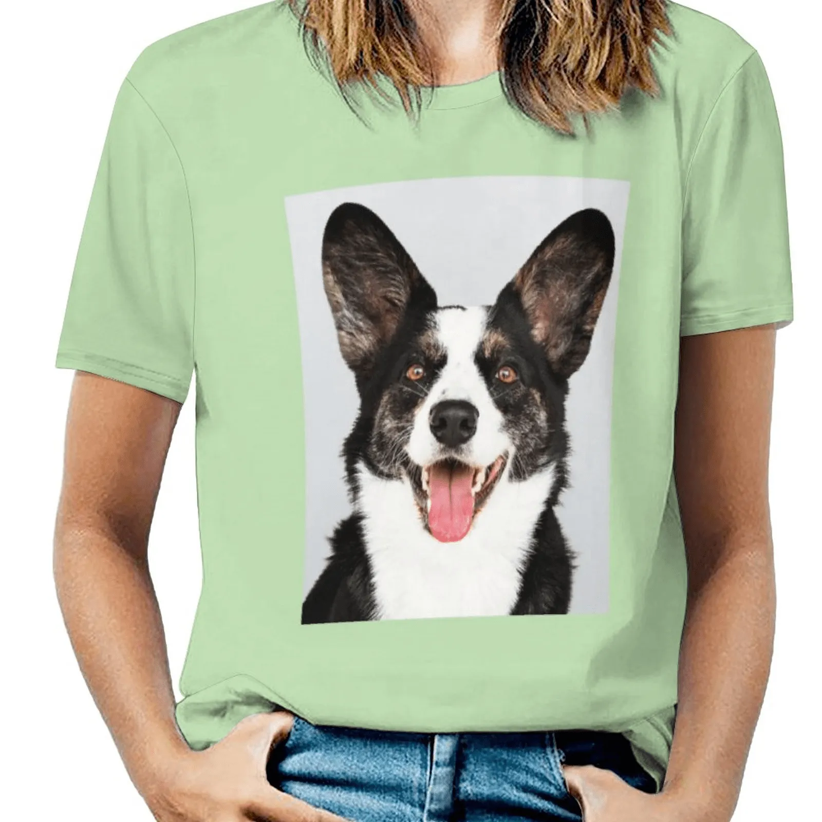[Limited Time Offer] Custom Photo Classic Women's T-shirt with Personalized Pictures Women's All Over Print T-shirt (S-6XL)(10 Colors)