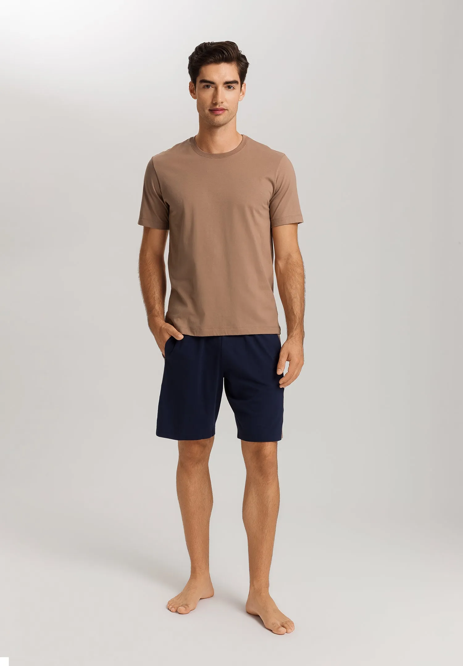 Living Shirts Cotton Crew Neck T-Shirt | Portabella Beige 75050-2823
