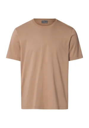 Living Shirts Cotton Crew Neck T-Shirt | Portabella Beige 75050-2823