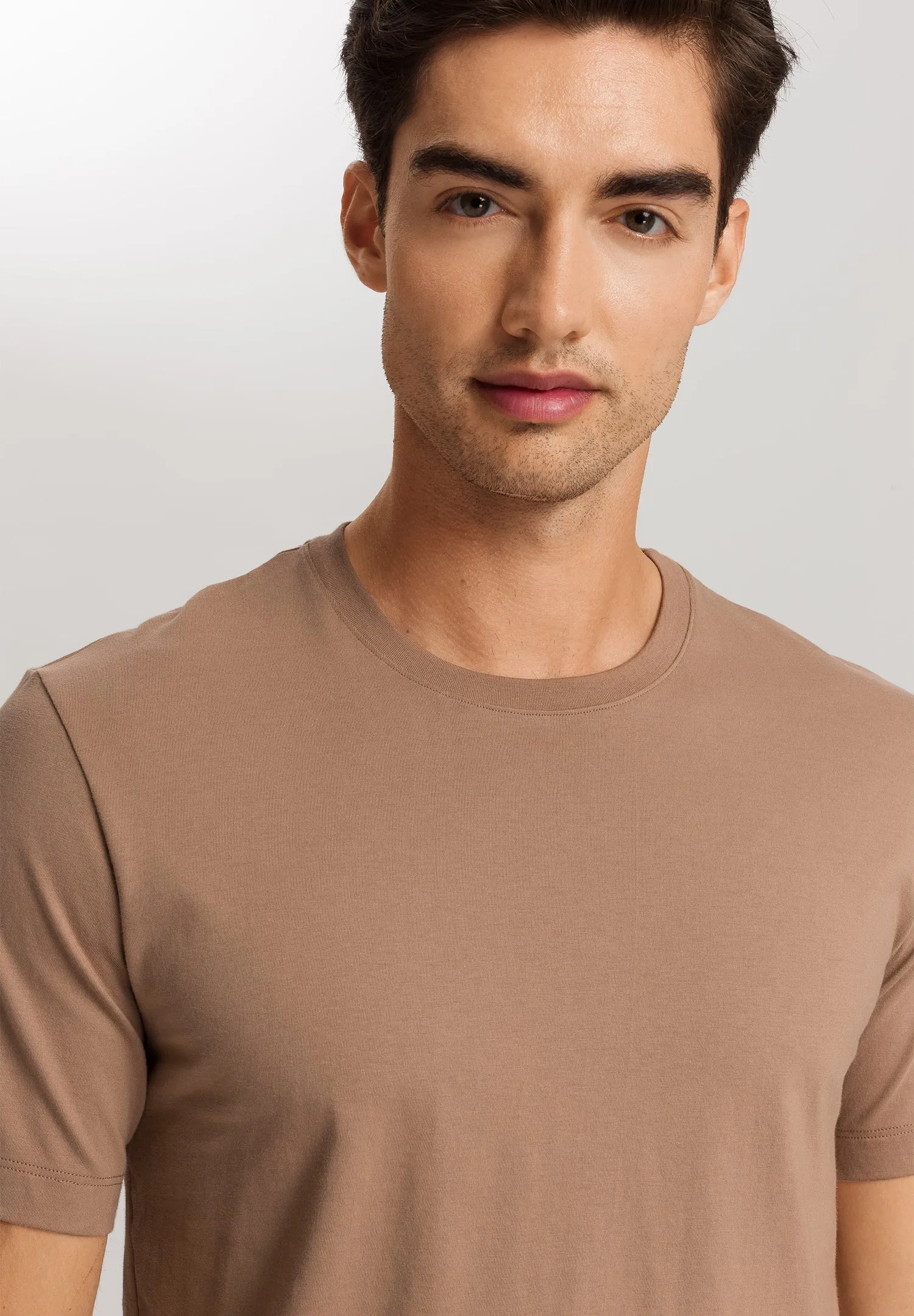 Living Shirts Cotton Crew Neck T-Shirt | Portabella Beige 75050-2823