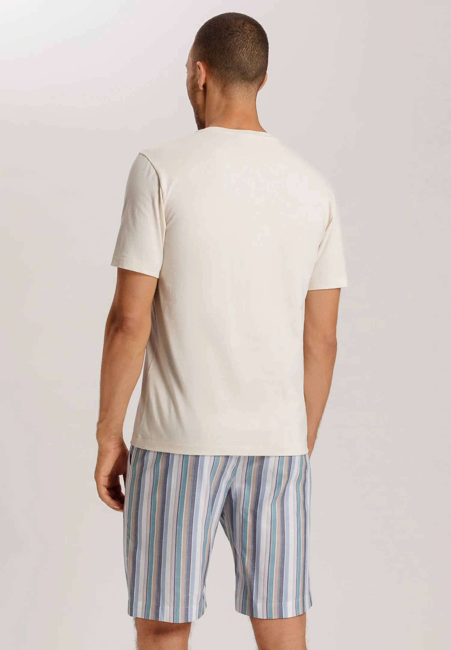 Living Shirts Cotton V-Neck T-Shirt | Warm Sand 75051-1200
