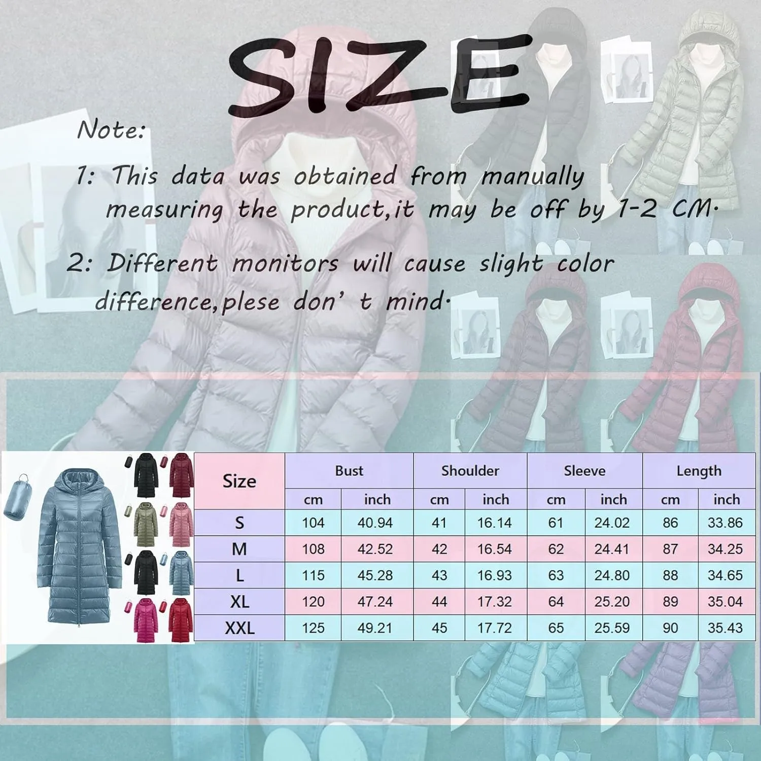 Long Down Jacket for Women Lightweight Packable Travel Puffer Hood Jackets 2023 Fall Warm Slim Fit Casual Duck Down Coat
