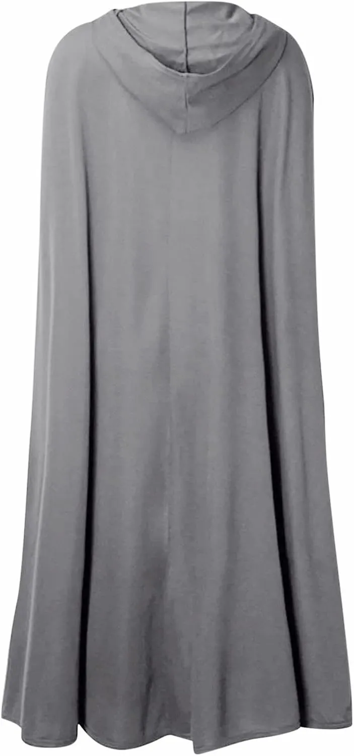 Long Hooded Cloak for Women Winter Jackets Wool Blend Pea Coats Split Fork Outerwear Long Poncho Cape Coat