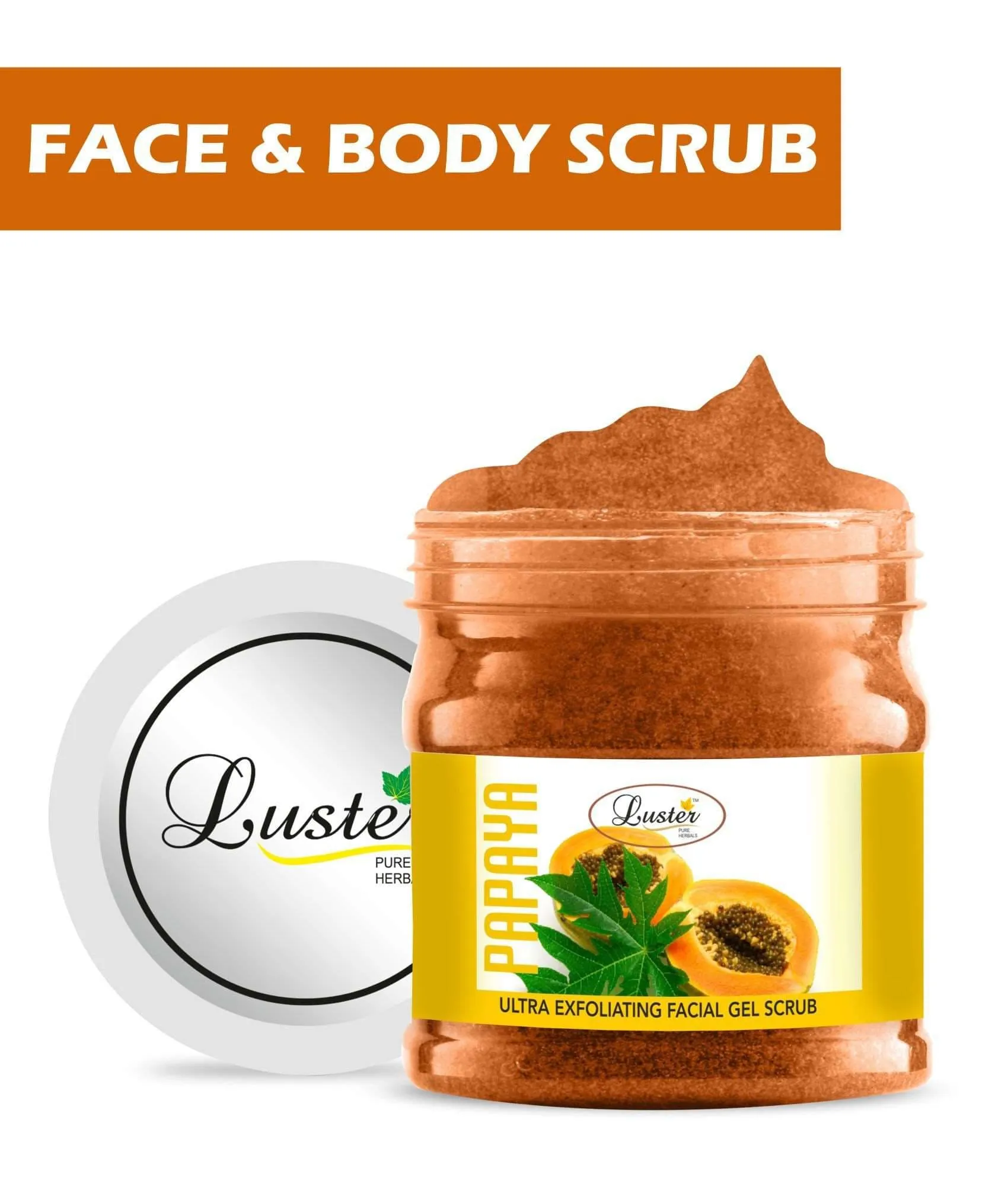 Luster Papaya Exfoliating Gel Scrub (Paraben & Sulfate Free)-500ml