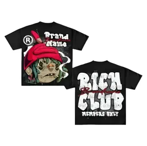 Luxury T-Shirts | Oversized Graphic Rich Print Tee – Premium Stylish