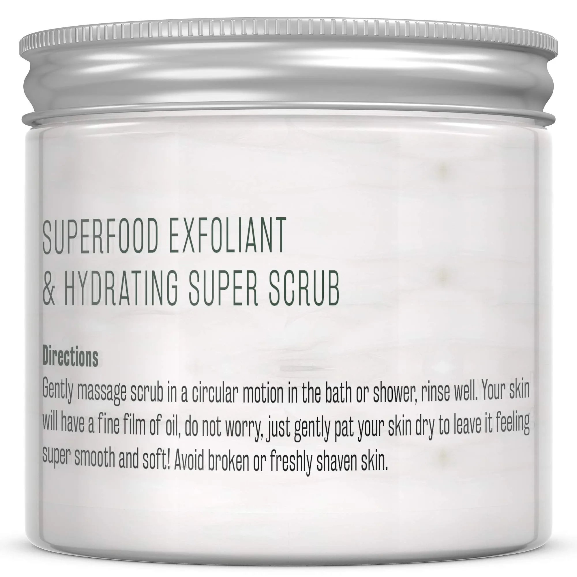 M3 Naturals Superfood Body Scrub with Collagen Stem Cell Exfoliating Face Scrub Body Exfoliator Fight Cellulite Fine-Lines Stretch Marks Spider Veins for Men Women Cucumber Aloe 12 oz