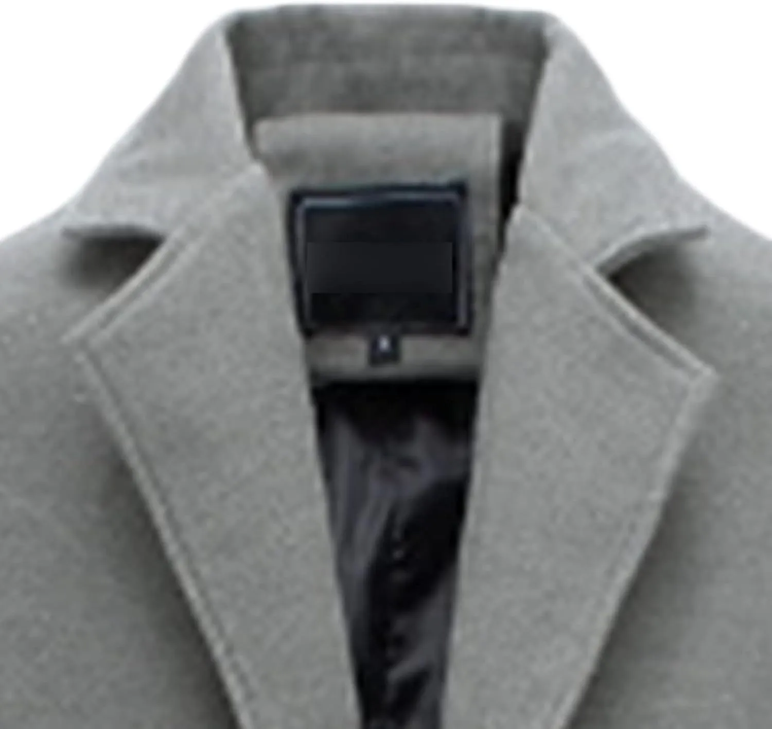 Maiyifu-GJ Men's Wool Blend Trench Coat Single Breasted Business Long Pea Coats Lightweight Notched Lapel Overcoat Jacket