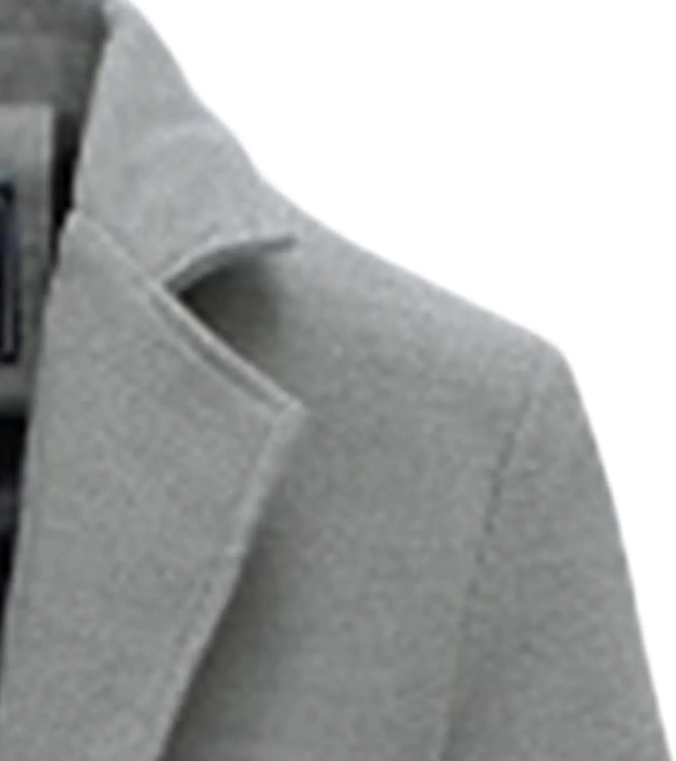 Maiyifu-GJ Men's Wool Blend Trench Coat Single Breasted Business Long Pea Coats Lightweight Notched Lapel Overcoat Jacket
