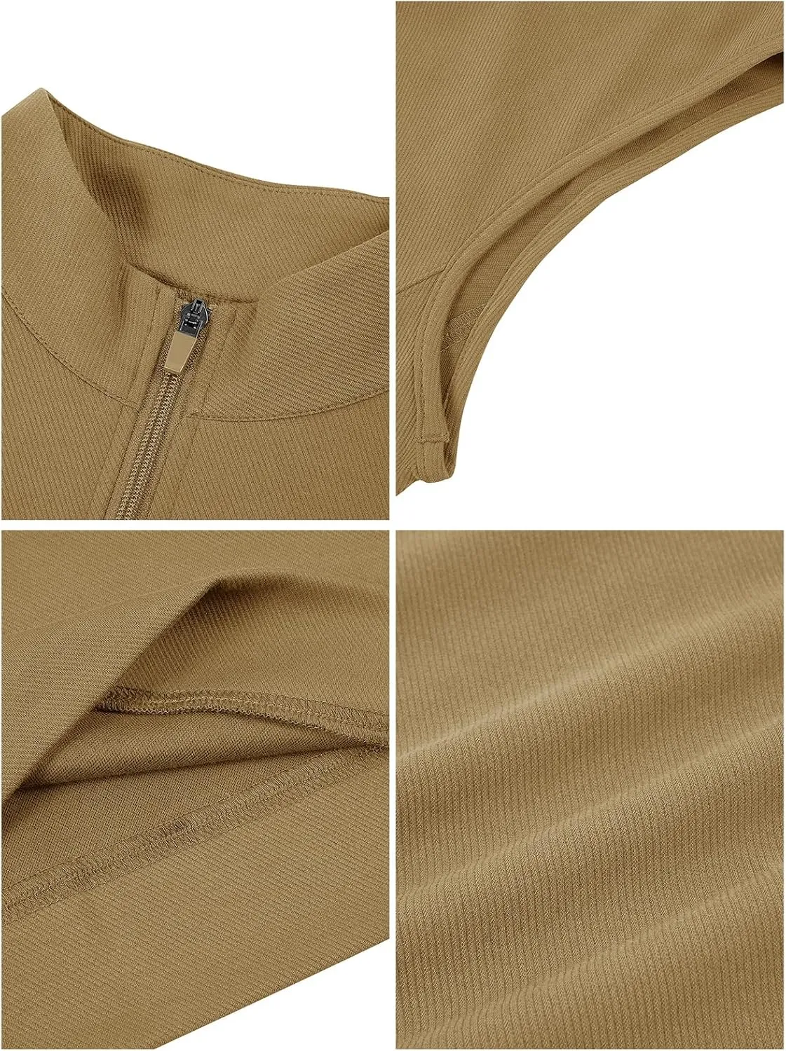 Makkrom Mens Quarter Zip Sleeveless Golf Vest Pullover Stand Collar Casual Vests Outerwear