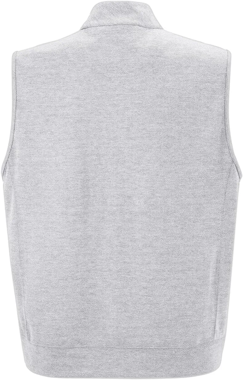 Makkrom Mens Quarter Zip Sleeveless Golf Vest Pullover Stand Collar Casual Vests Outerwear