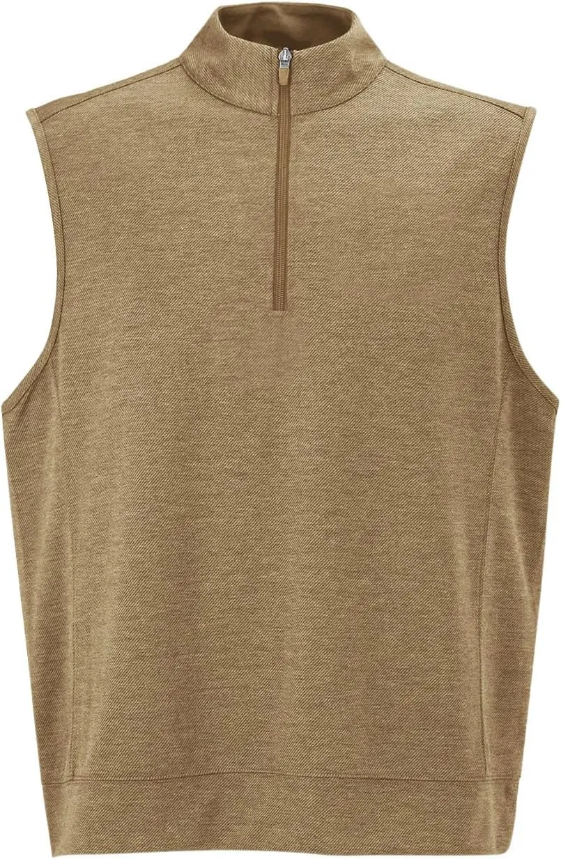 Makkrom Mens Quarter Zip Sleeveless Golf Vest Pullover Stand Collar Casual Vests Outerwear