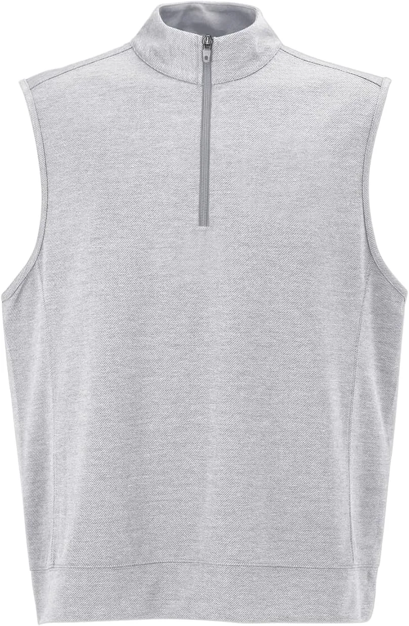 Makkrom Mens Quarter Zip Sleeveless Golf Vest Pullover Stand Collar Casual Vests Outerwear