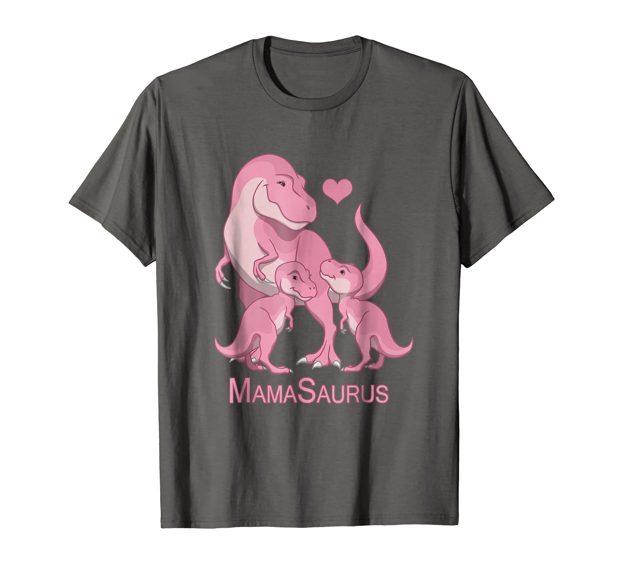MamaSaurus Mother T-Rex &amp; Twin Baby Girls Dinosaur T-Shirt