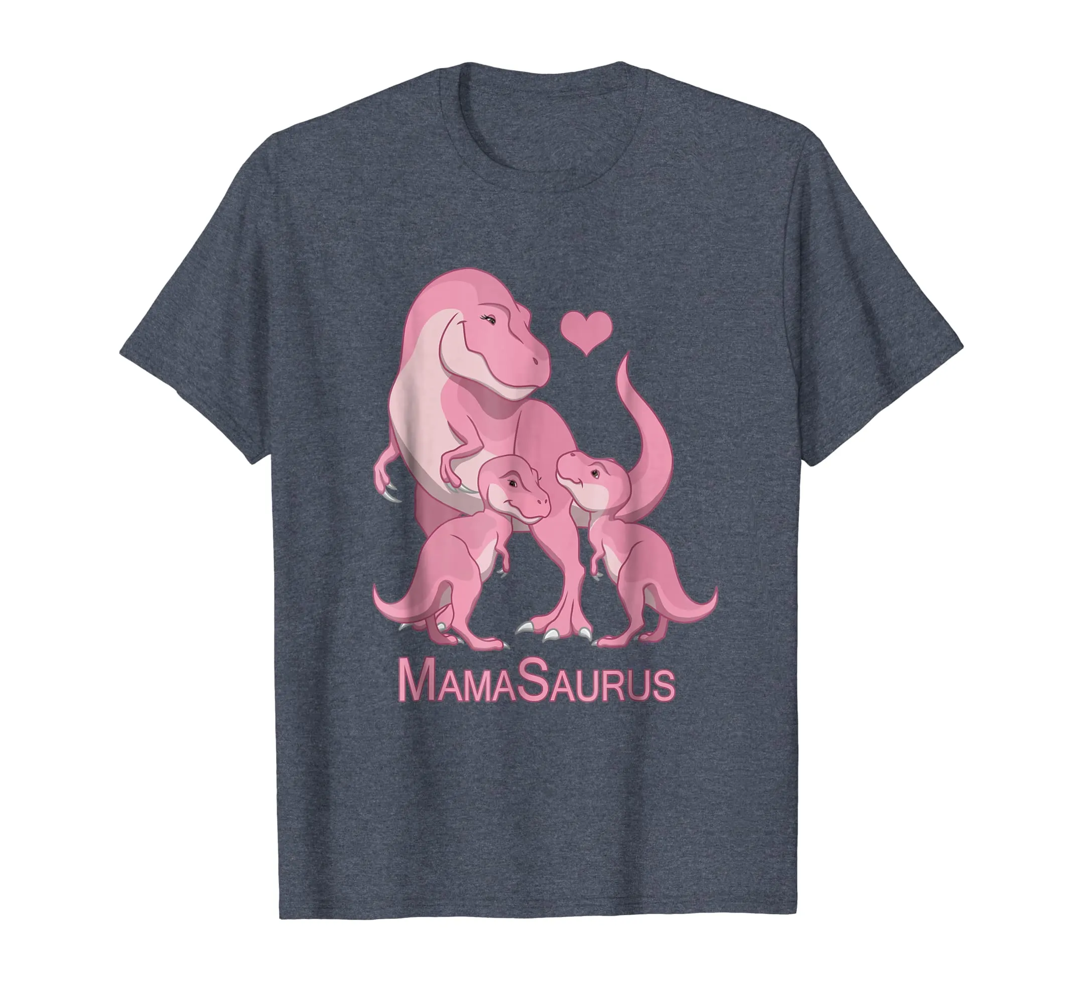 MamaSaurus Mother T-Rex &amp; Twin Baby Girls Dinosaur T-Shirt