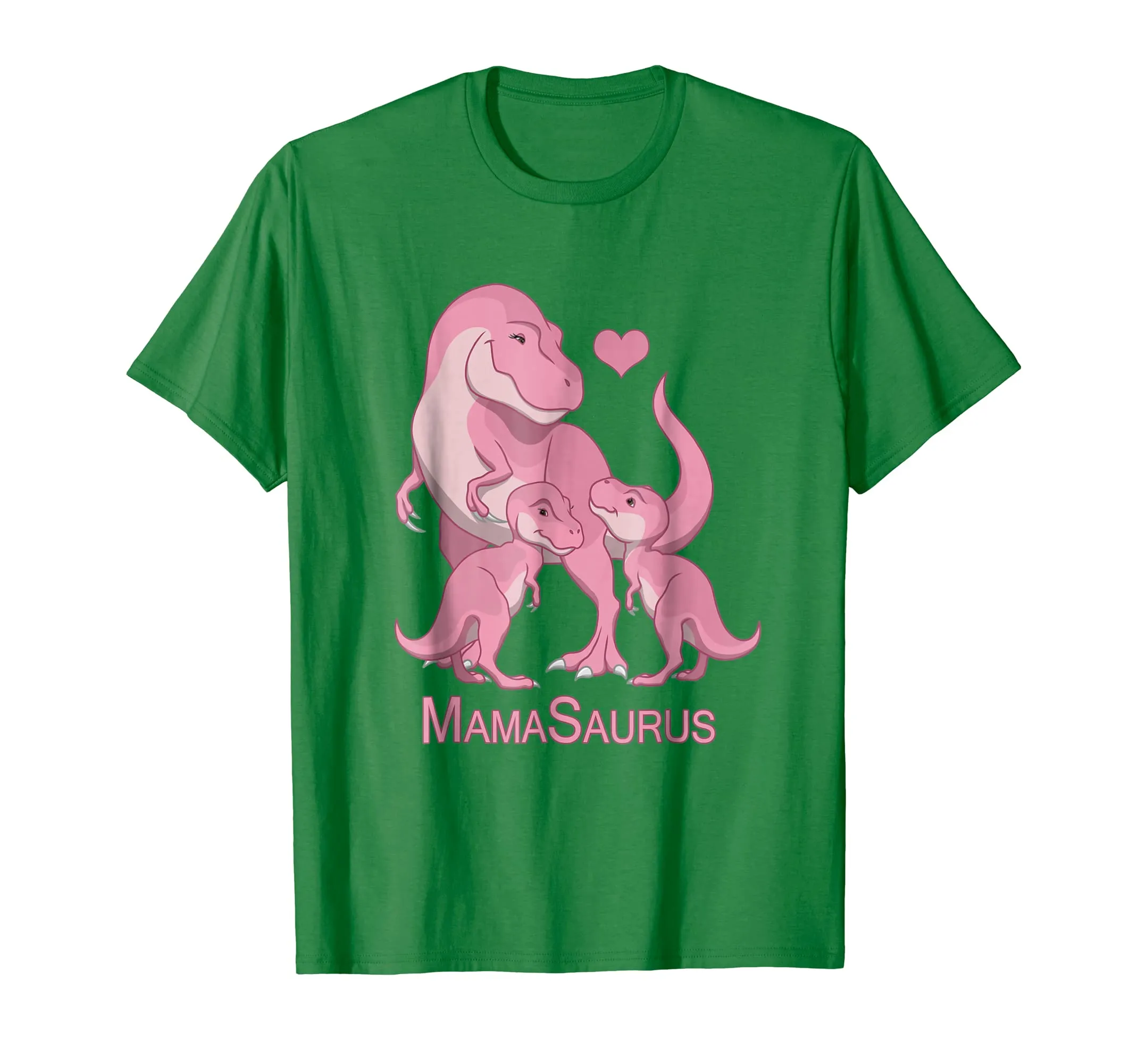 MamaSaurus Mother T-Rex &amp; Twin Baby Girls Dinosaur T-Shirt