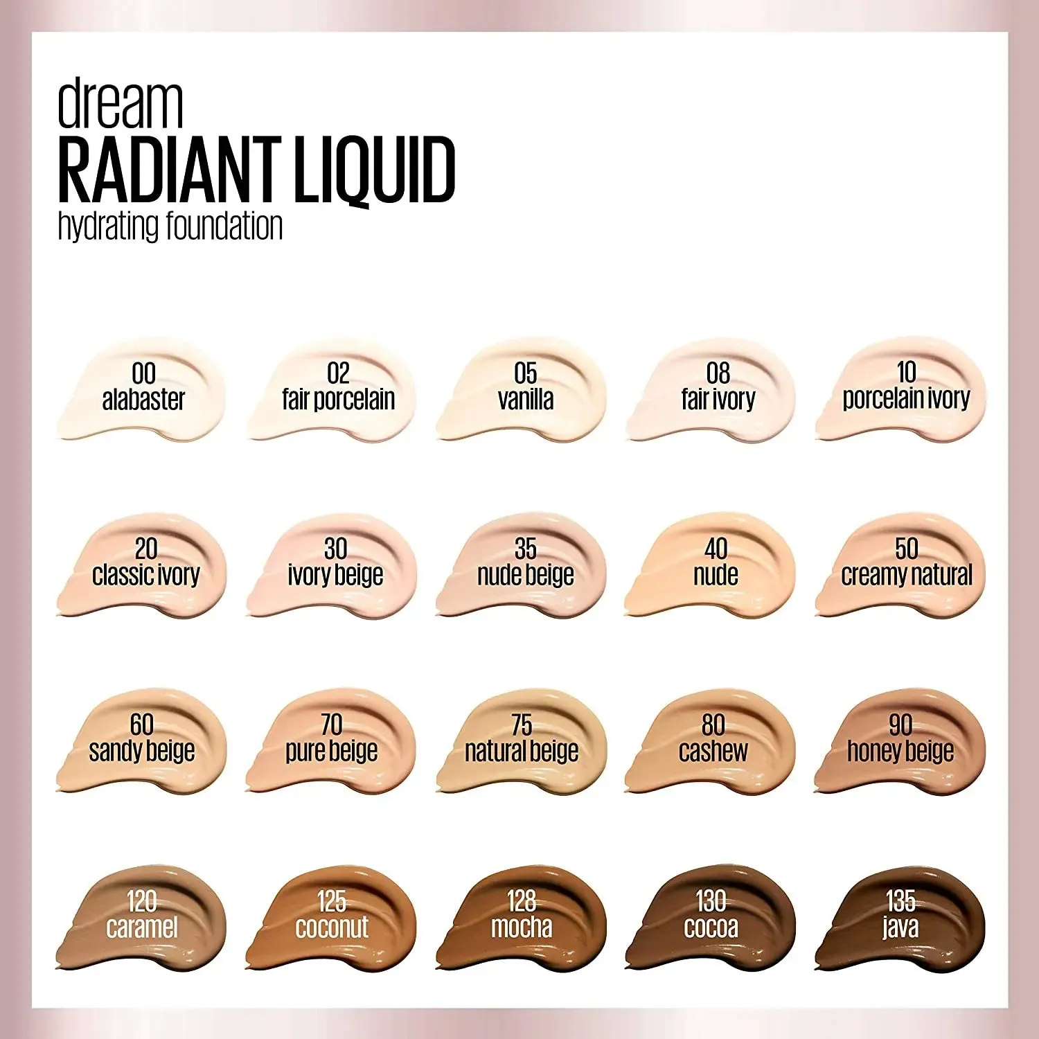 Maybelline Dream Radiant Liquid Medium Coverage Hydrating Makeup, Lightweight Liquid Foundation, Caramel, 1 Fl; Oz